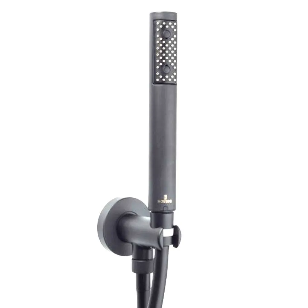 Ручний душ Bossini Zen зі шлангом Cromolux 150 см чорний (C12002C00073004)- Фото 1