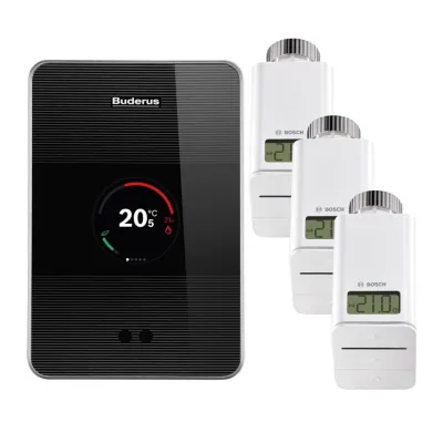 Комнатный WI-FI термостат Buderus Logamatic TC100.2 с 3 термостатическими головками