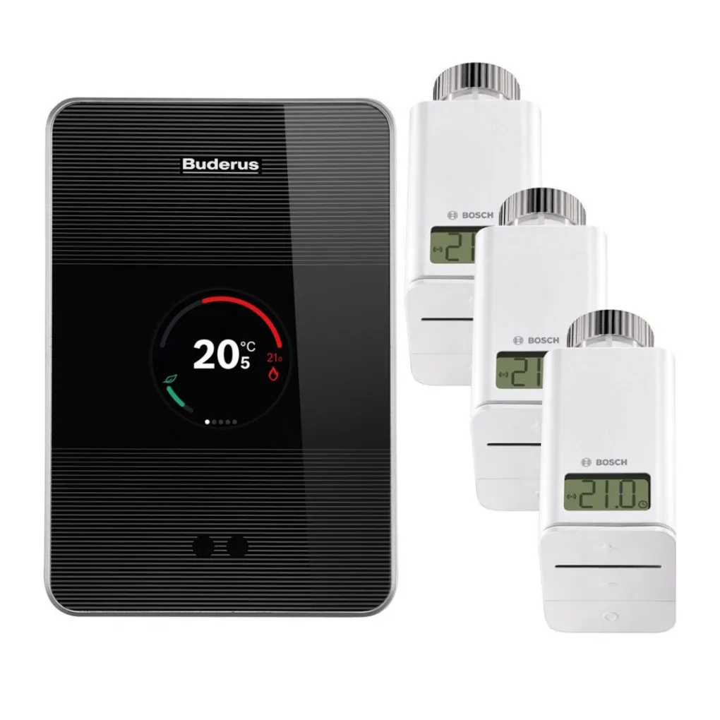 Комнатный WI-FI термостат Buderus Logamatic TC100.2 с 3 термостатическими головками- Фото 1