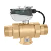 Кран шаровой 3-ходовой сервоприводом Caleffi 638 1" L-образный (638063)- Фото 1