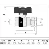 Кран кульовий із зворотним клапаном Caleffi S.p.a. 3/4В x 3/4НГ 16 bar (333500)- Фото 2