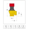 Мембранный клапан Caleffi S.p.a. 1/2 х 1/2 ВВ 1,5 bar 5-110°C (513415)- Фото 2