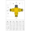 Смеситель-термостат Caleffi 1 1/2" Kv=14,5 m³/h (523080)- Фото 2