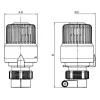 Термостатична головка із адаптером під click Caleffi S.p.a. М23,5 х 1,5 (204005)- Фото 3
