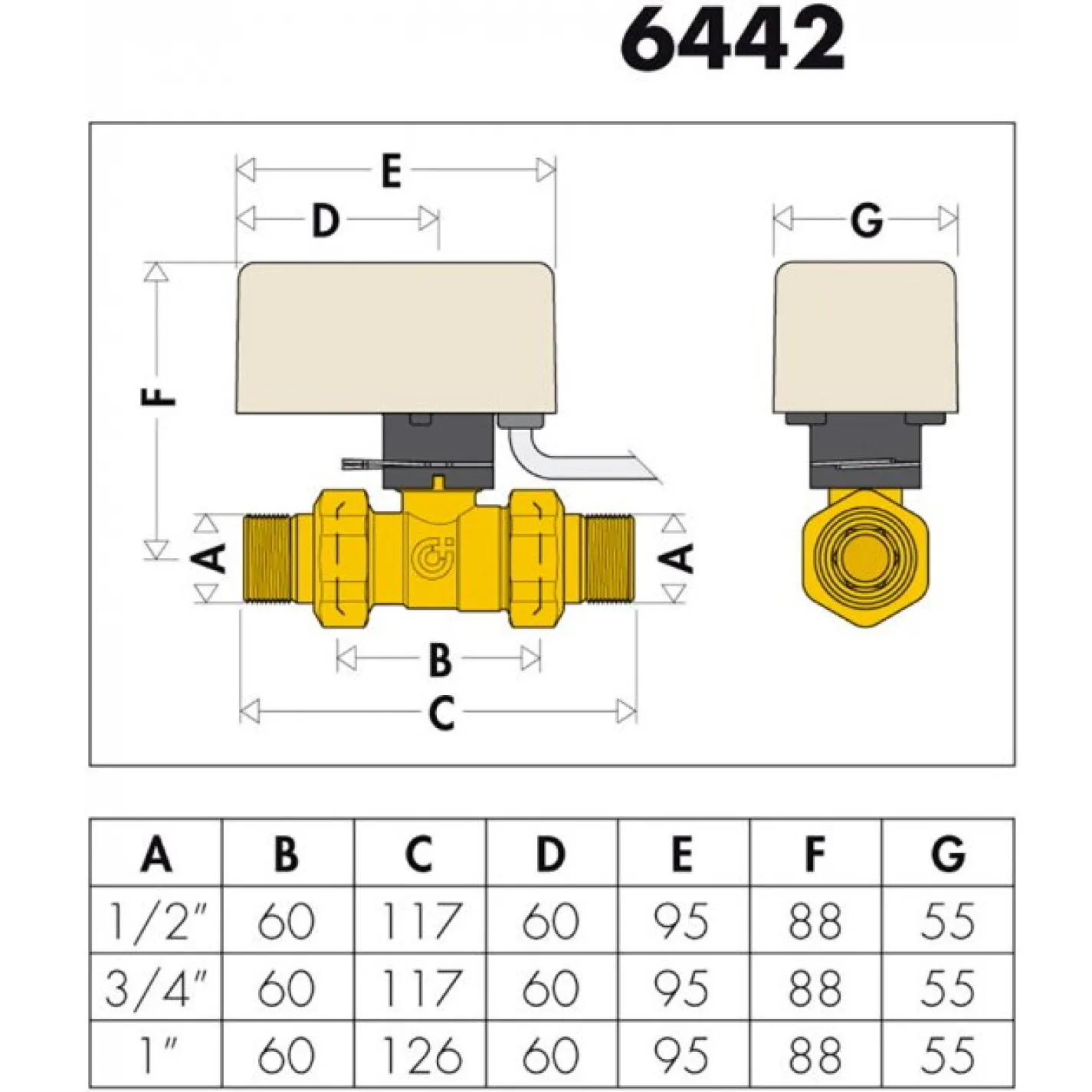Сервопривід для кульових зонових клапанів Caleffi (серія 647, 648) (646002) - Фото 1