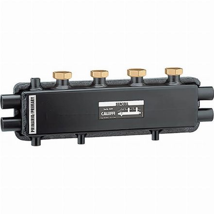 Гидравличный сепаратор-коллектор Caleffi SEPCOLL 1x1 1/2x1 ВВВ 2+1 пары 125 мм (559221)