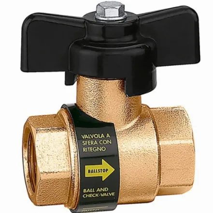 Кран кульовий Caleffi Ballstop із зворотним клапаном 3/4" (323050)