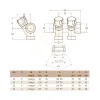 Колектор кутовий Carlo Poletti 1x3/4 EK 2 виходи (C322N12QB)- Фото 3