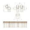 Коллектор угловой Carlo Poletti 1x3/4 EK 2 выхода (C322N12QR)- Фото 2