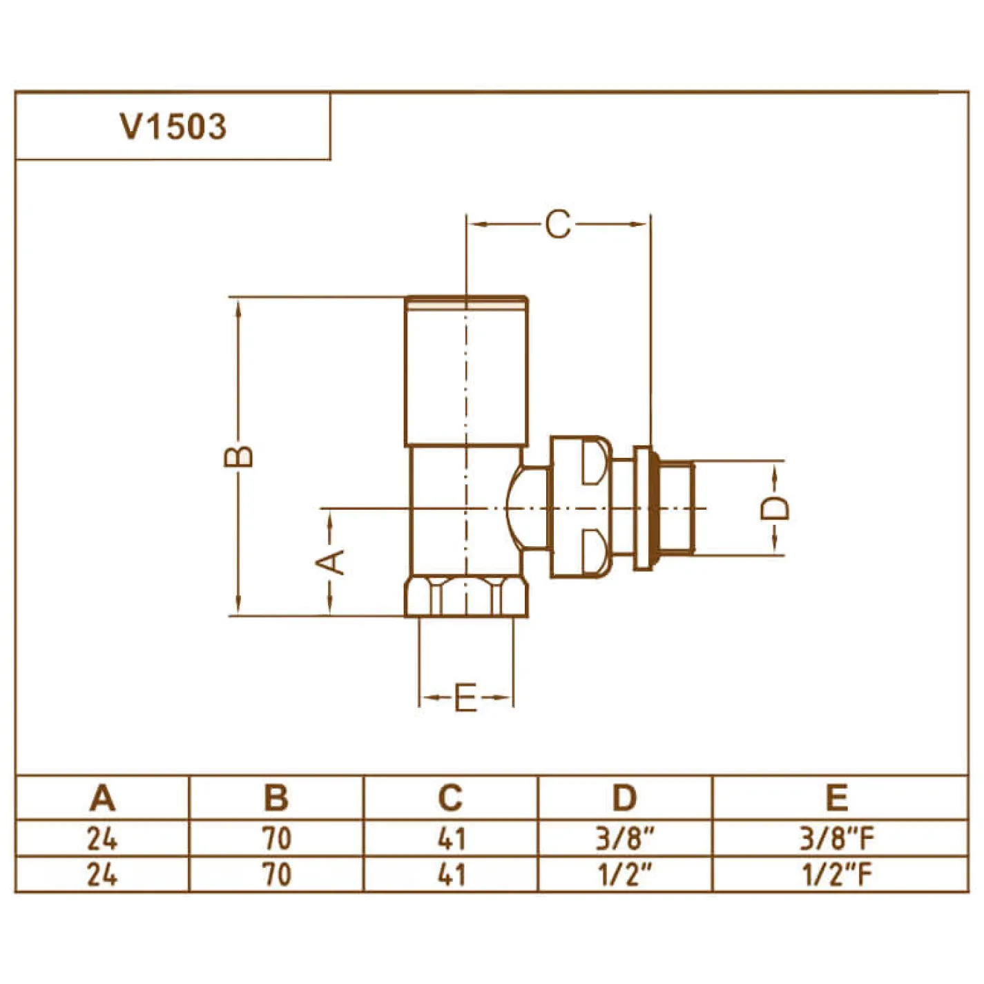 Кран радиаторный угловой Carlo Polett Compact 1/2 (V150310J) - Фото 1