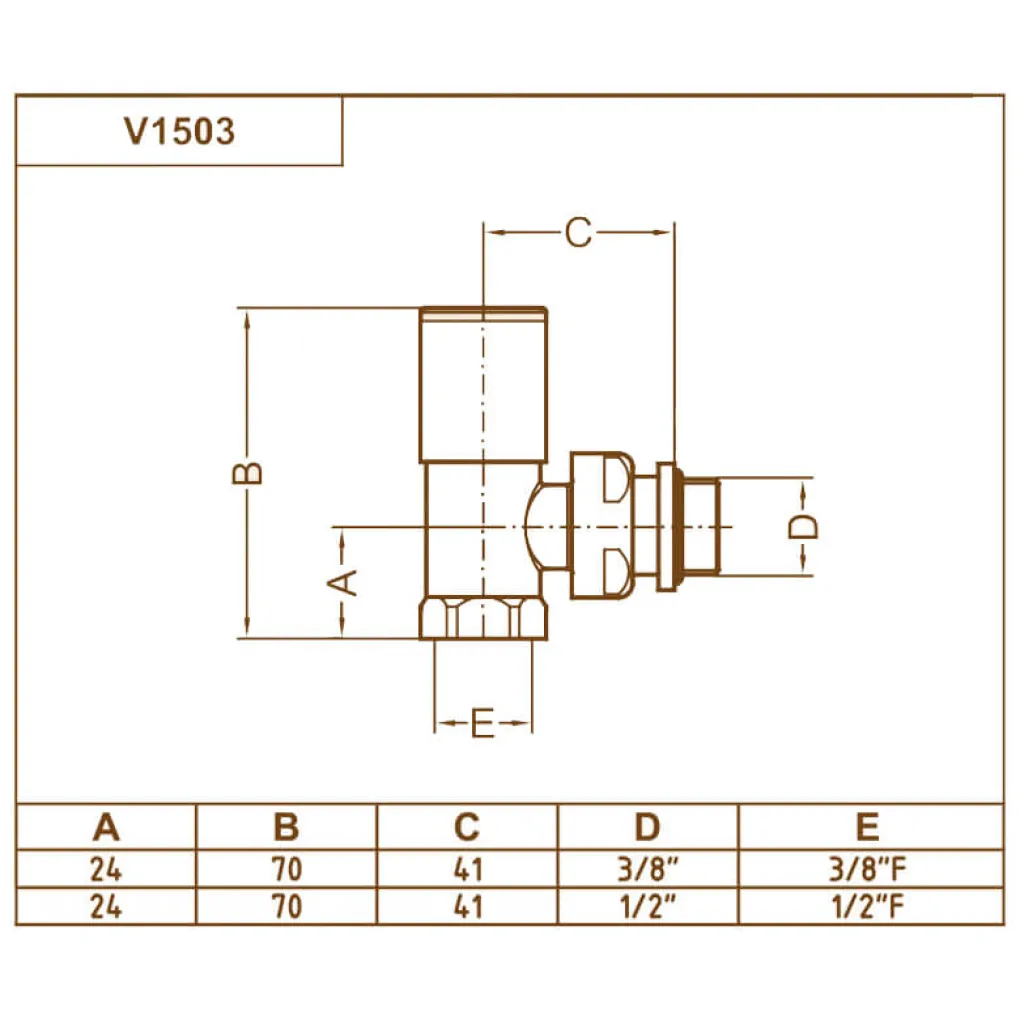 Кран радиаторный угловой Carlo Polett Compact 1/2 (V150310J)- Фото 2