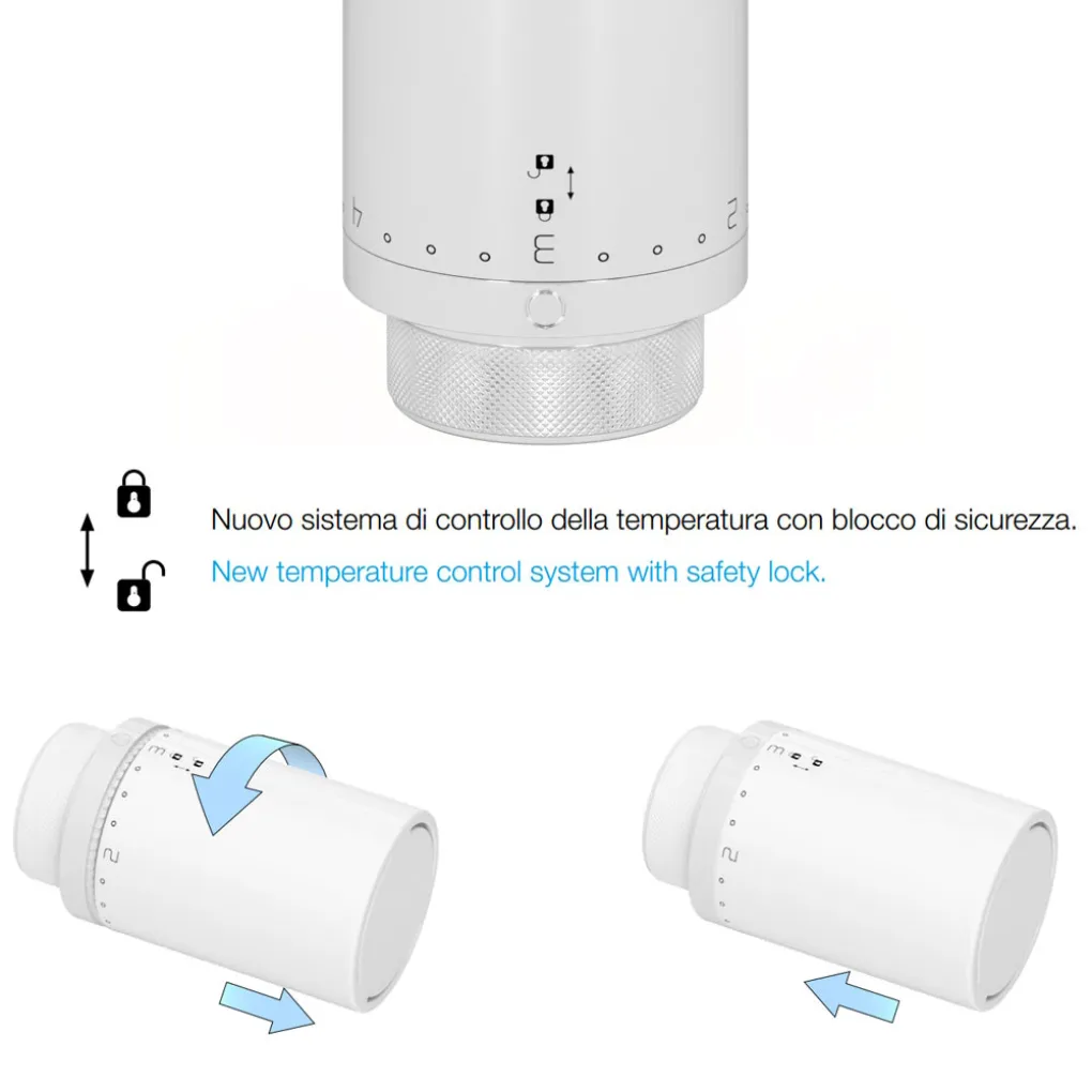 Термостатична головка Carlo Poletti Termodesign L (запобіжник) M30x1.5 хром (A49500B)- Фото 4