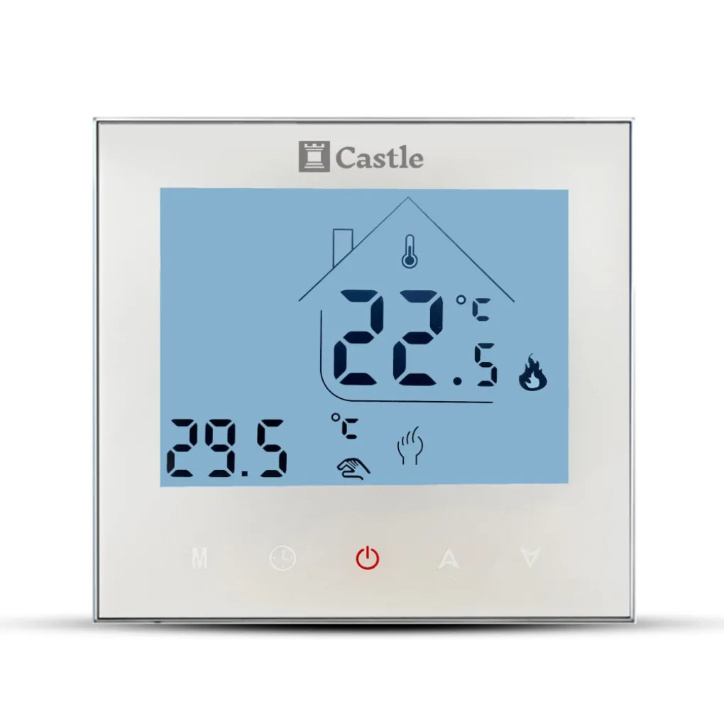 Терморегулятор програмований Castle AC605H білий (55013664)- Фото 1