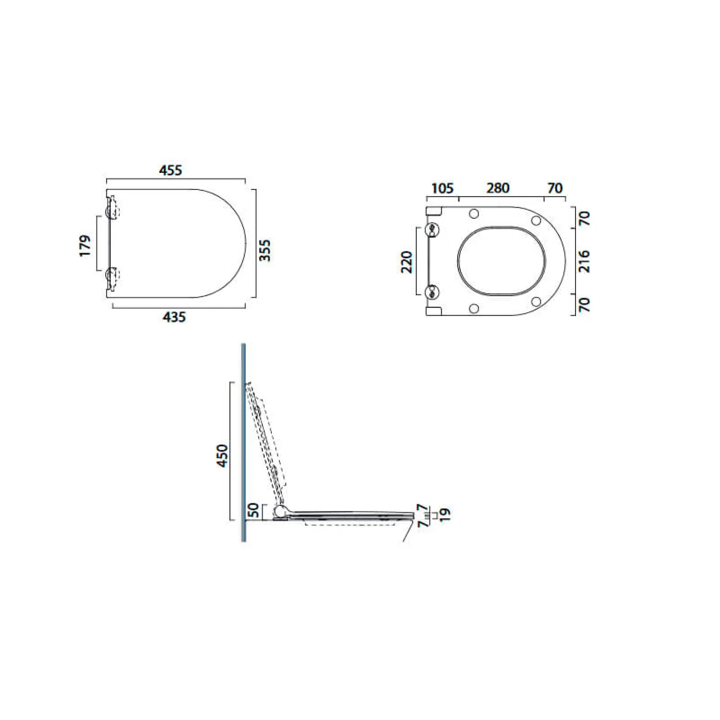 Сидіння з кришкою Catalano Green, soft-close plus (5GR55STP00) - Фото 3