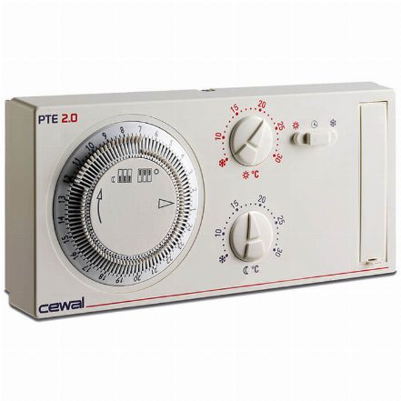 Програмований хронотермостат CEWAL PTE 2.0 6 ÷ 30 ° C 2-режими температури (91941200)
