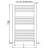 Рушникосушка Cordivari RDT Lisa 22 450/1200 білий- Фото 2