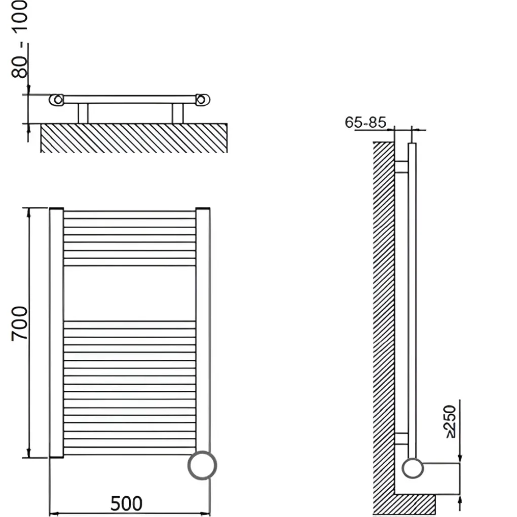 Електрична рушникосушка Cordivari Lisa 22 Electric 700x500 біла (3581646100051)- Фото 4