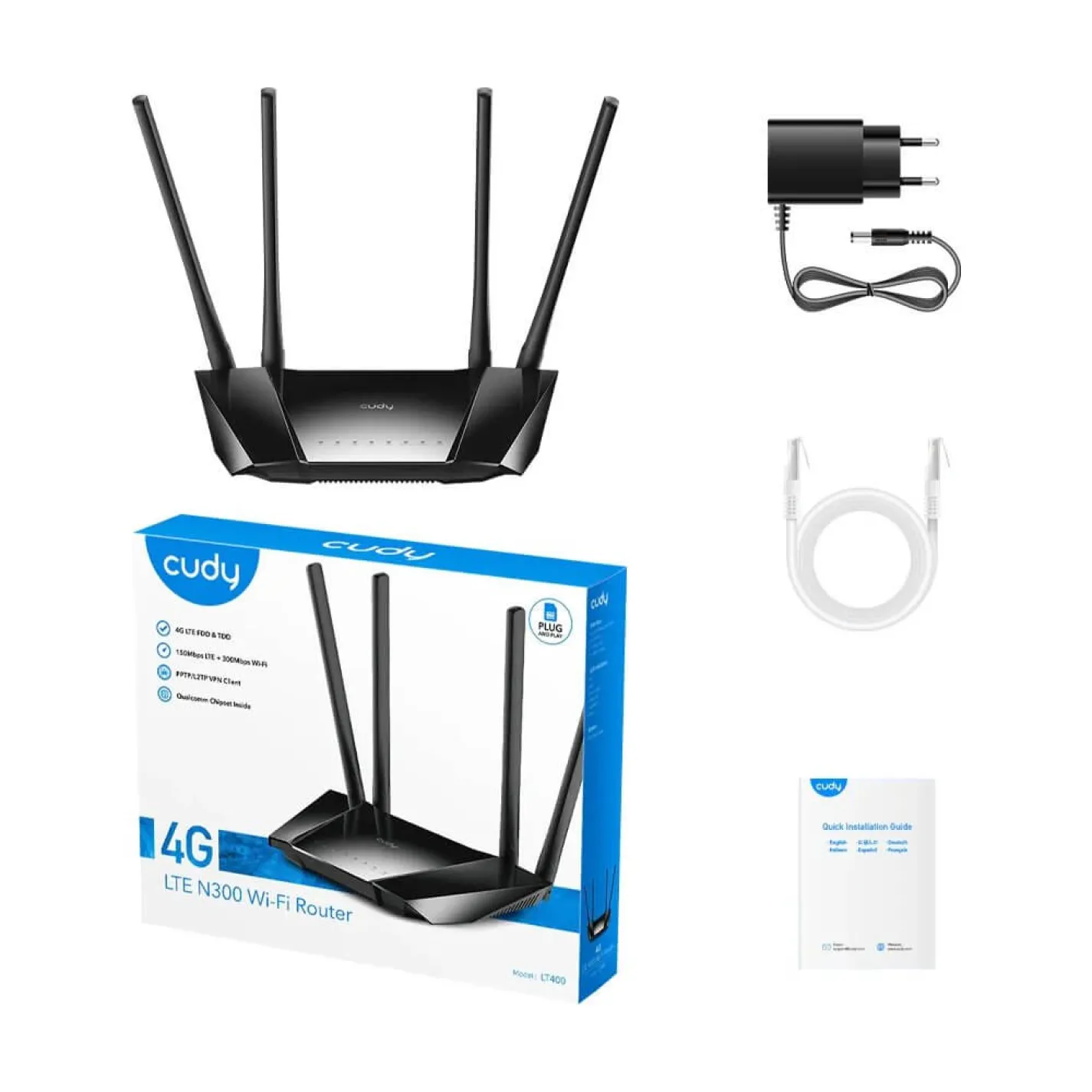 LTE-маршрутизатор Cudy LT400 CAT4 WiFi Mesh 4G - Фото 3