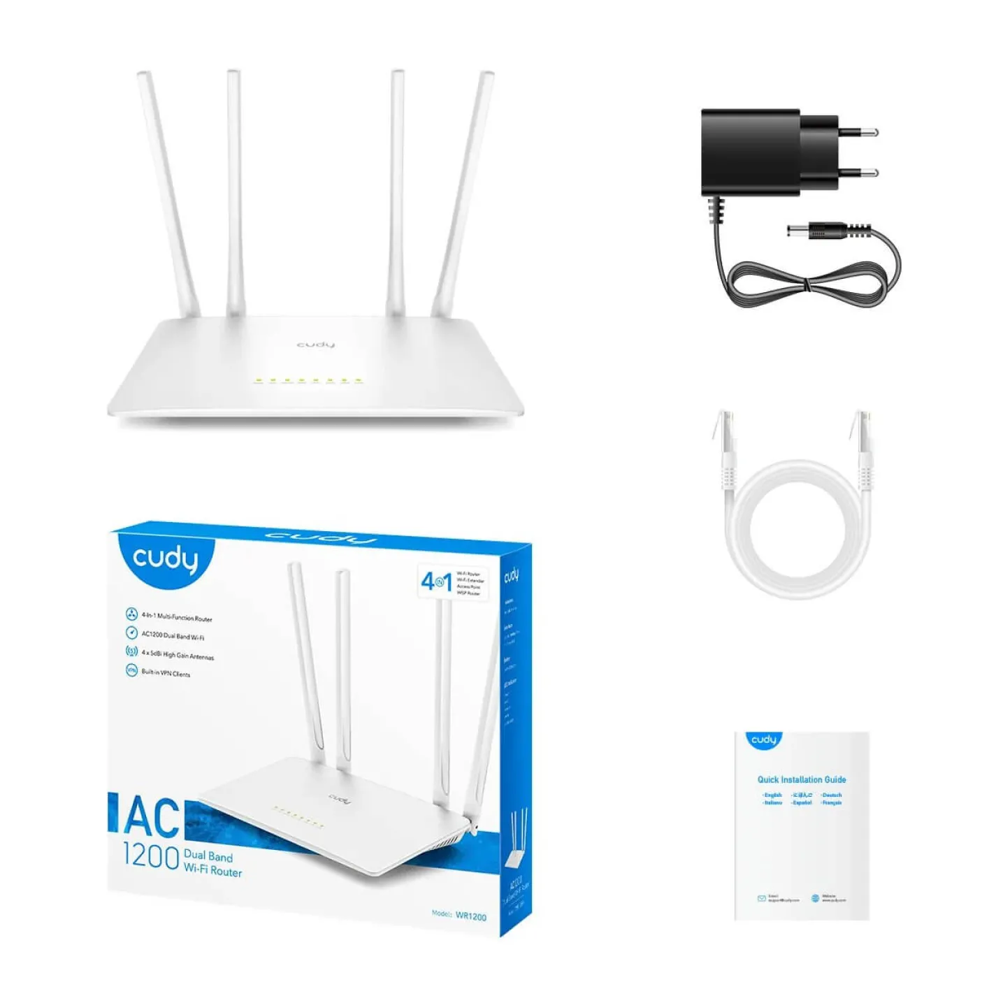 Маршрутизатор Cudy WR1200 WiFi 5 двухдиапазонный - Фото 3