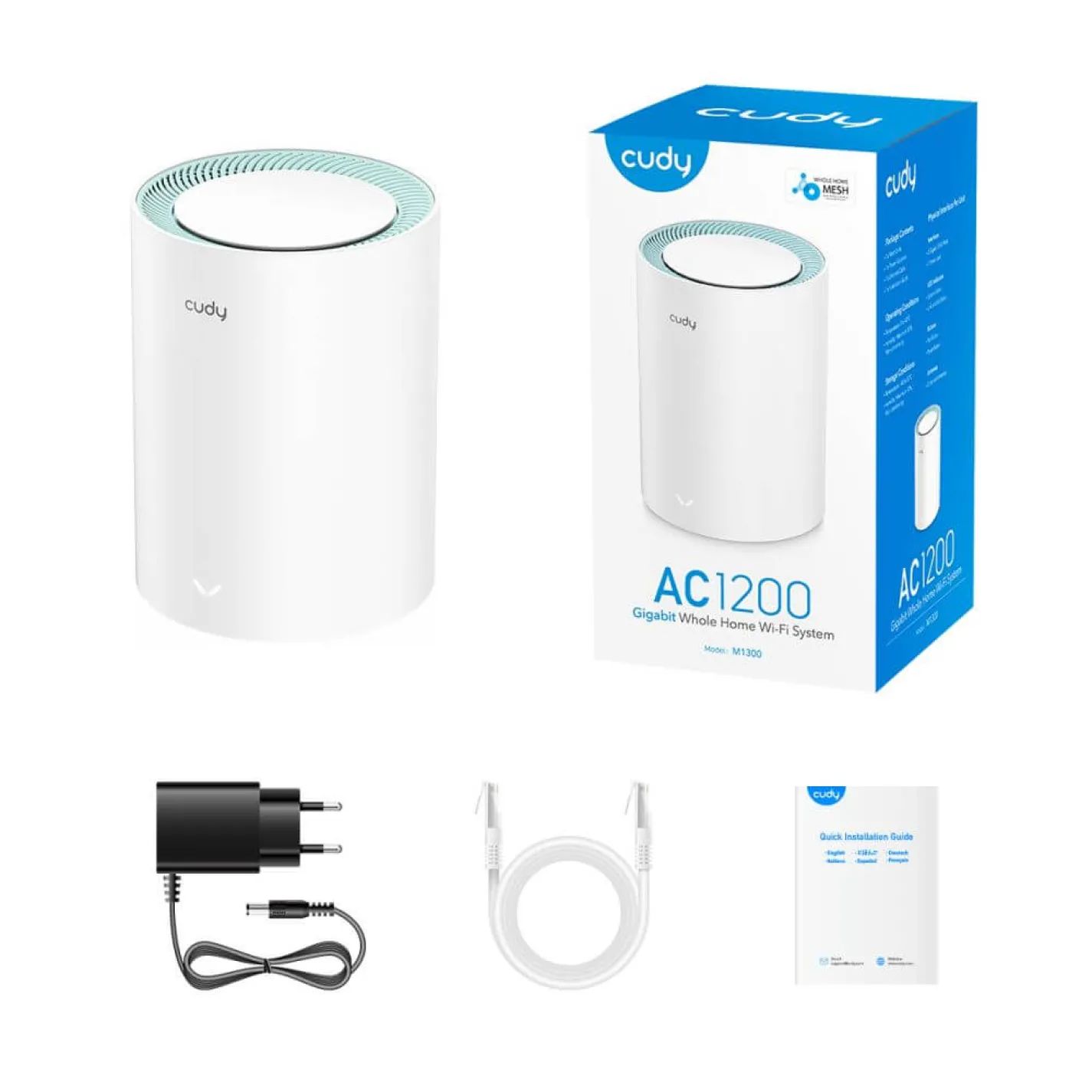 Mesh-маршрутизатор Cudy M1300 WiFi 5 (1-Pack) двухдиапазонный гигабитный - Фото 3