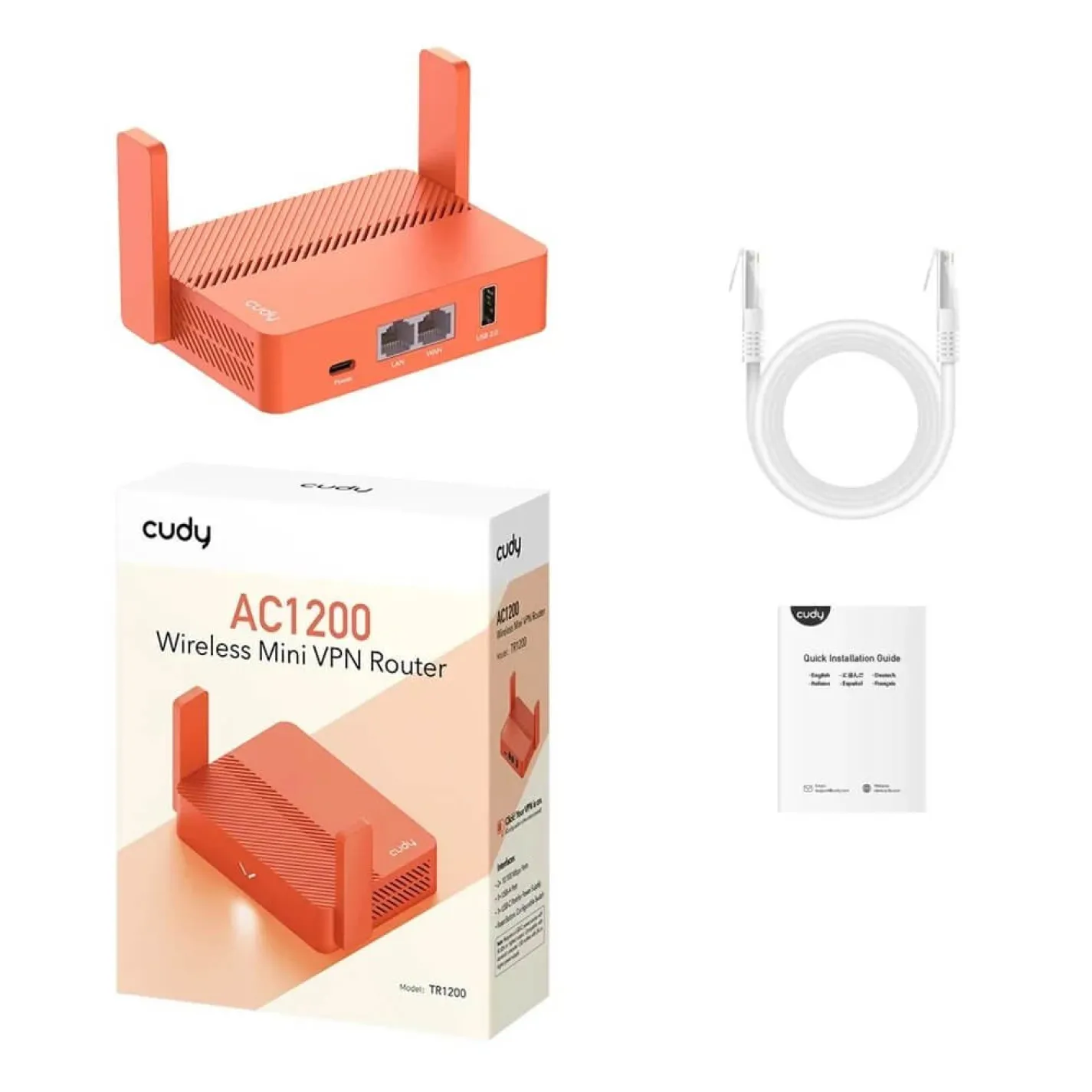 Mesh-маршрутизатор Cudy TR1200 WiFi 5 двухдиапазонный портативный - Фото 3