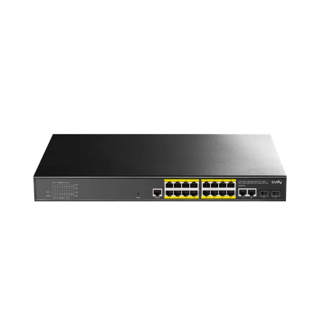 PoE-коммутатор 21-портовый Cudy управляемый L2 GS2018PS2-200W гигабитный с 16 портами PoE- Фото 2