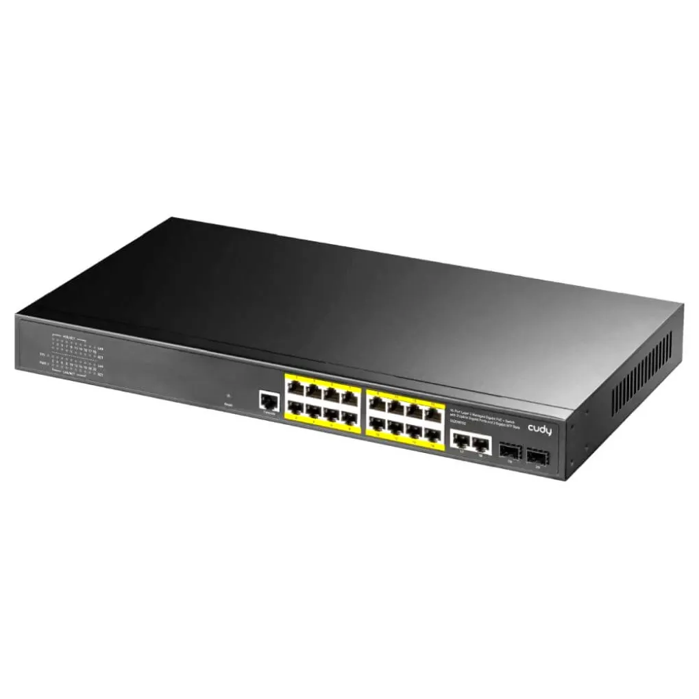 PoE-коммутатор 21-портовый Cudy управляемый L2 GS2018PS2-200W гигабитный с 16 портами PoE- Фото 1