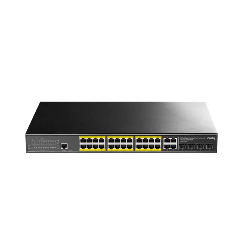 PoE-коммутатор 29-портовый Cudy управляемый L2 GS2028PS4-300W гигабитный с 24 портами PoE- Фото 2