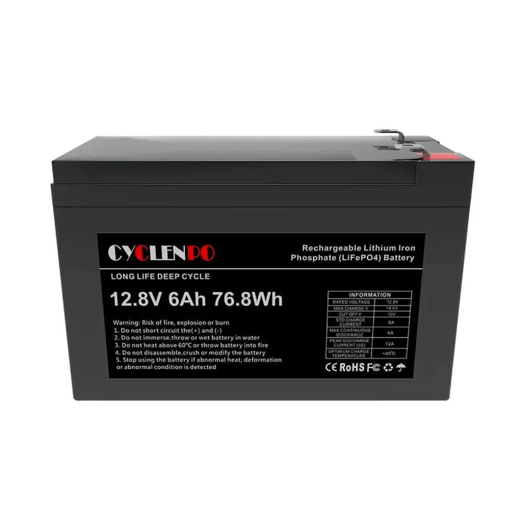 Акумуляторна батарея літій-залізо-фосфатна Cyclen 12.8В 6Аг 12.8V 6AH LiFePo4 (44-00079)- Фото 3