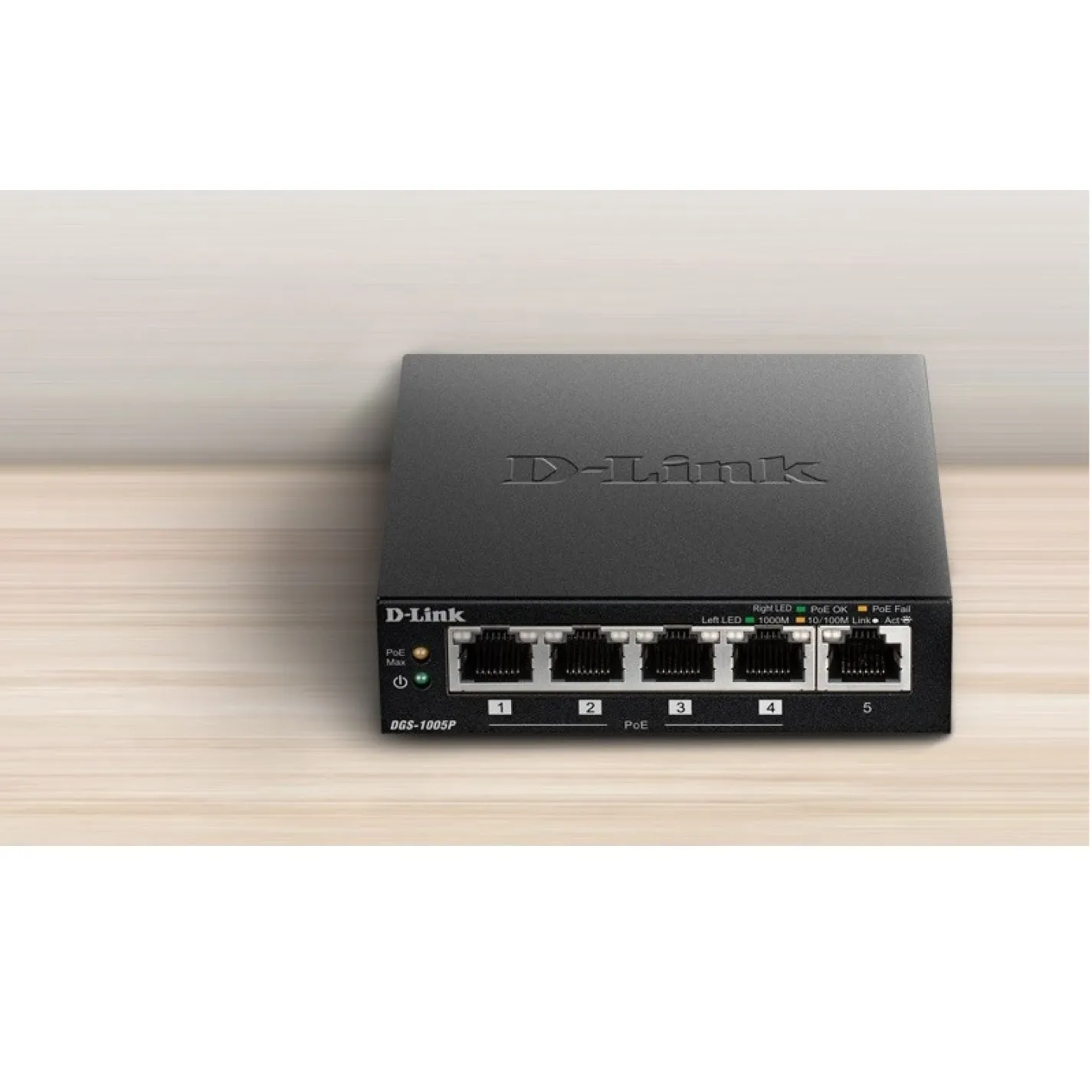 Комутатор D-Link DGS-1005P 5xGE PoE 4x PoE, 1xUplink, 60Вт - Фото 3
