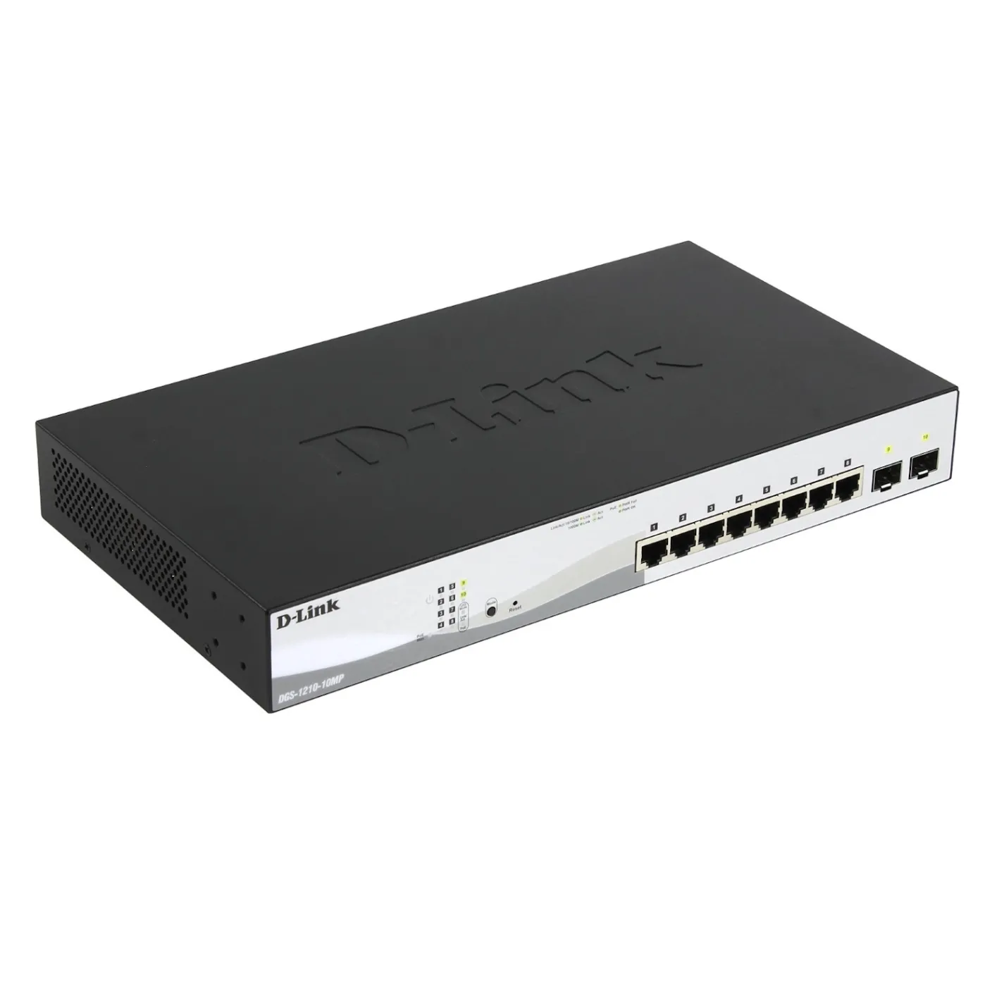 Коммутатор D-Link DGS-1210-10MP 8xGE PoE, 2xSFP, 130Вт - Фото 1