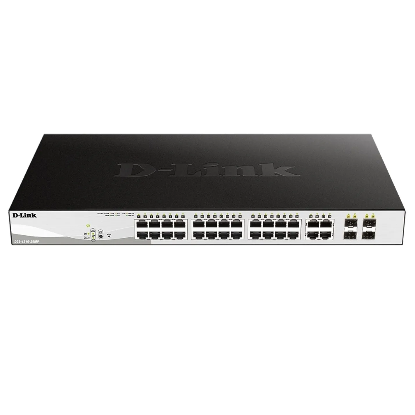 Комутатор D-Link DGS-1210-28MP 24xGE PoE, 4xSFP, 370Вт - Фото 1
