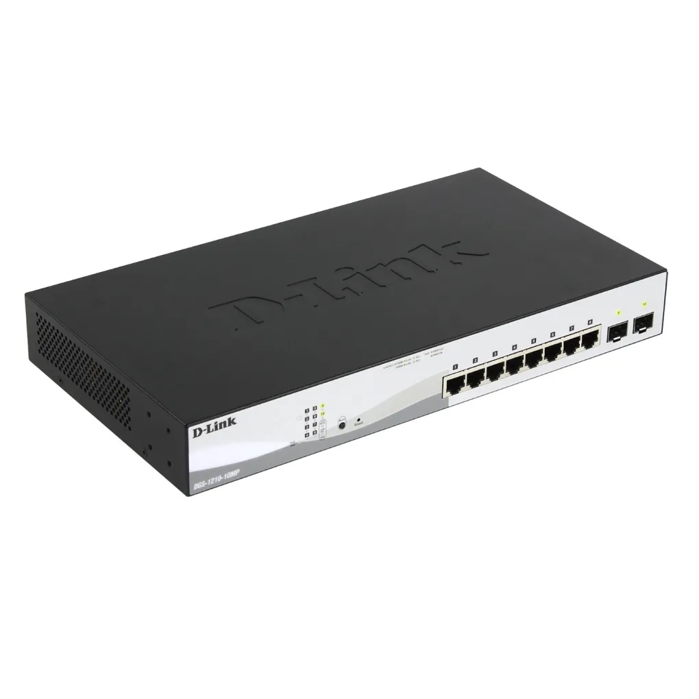 Комутатор D-Link DGS-1210-10MP 8xGE PoE, 2xSFP, 130Вт- Фото 2