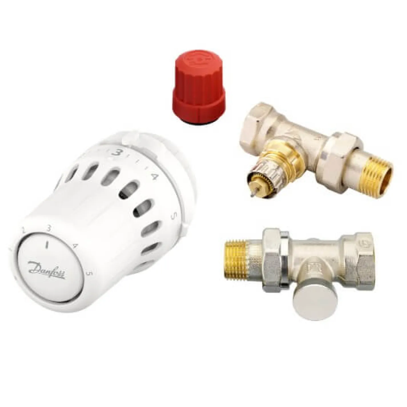 Комплект термостатичний Danfoss для радіатора 1/2 (React+ RA-N + RLV-S) - Фото 1