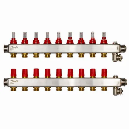 Колектор Danfoss SSM-F на 9 контурів з ротаметрами (088U0759)