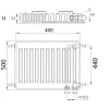 Сталевий панельний радіатор Delonghi V6 L Plattella 11 500x400- Фото 4