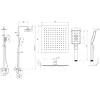 Душевая система Deante Alpinia со смесителем для ванной, душ - 1 функц., хром (NAC_01AM)- Фото 2