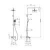 Душевая система Deante Coriander со смесителем для ванной, душ - 3 функц., хром (NAC_01JM)- Фото 2