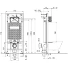 Інсталяція прихованого монтажу Deante для підвісних унітазів (CST_WC01)- Фото 2