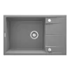 Мийка кухонна Deante Eridan, граніт, з крилом, накладна, сірий металік (ZQE_S11B)- Фото 1