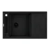 Мийка кухонна Deante Magnetic, граніт, з крилом, накладна, чорний (ZRM_N113)- Фото 1