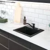 Мийка кухонна Deante Zorba, граніт, без крила, накладна, графіт (ZQZ_2103)- Фото 4