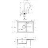 Набір для кухні Deante Leda, гранітна мийка ZRD_7113 + зміш. BEN_762M, пісок (ZRDA7113)- Фото 3