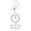 Набір для кухні Deante Solis, гранітна мийка ZRS_2803 + зміш. BEN_262M, графіт-хром (ZRSB2803)- Фото 2