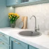 Набір для кухні Deante Solis, гранітна мийка ZRS_S803 + зміш. BEU_S62M, сірий (ZRSBS803)- Фото 2