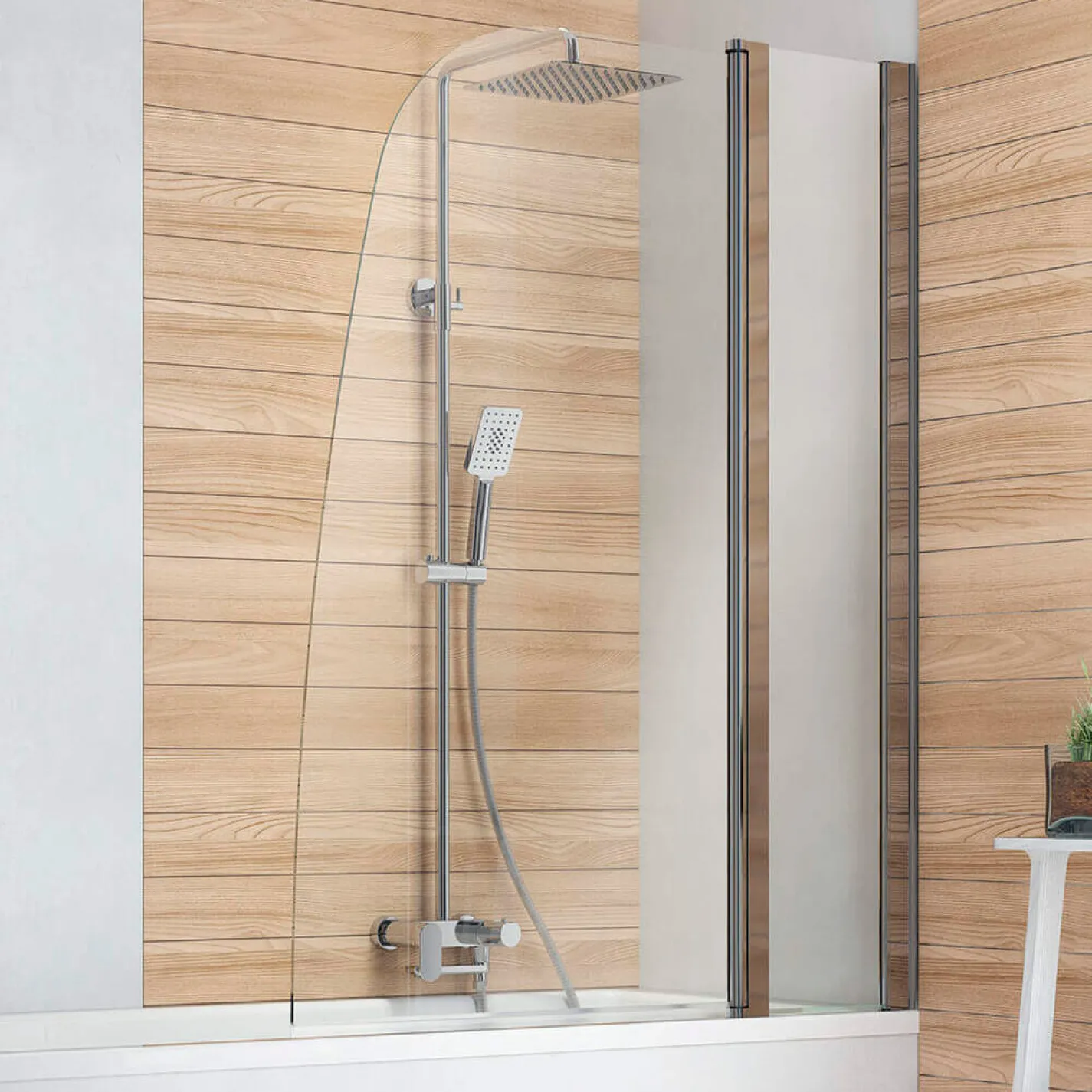 Душова система Deante Alpinia зі змішувачем для ванни, душ - 1 функц., хром (NAC_01AM) - Фото 3