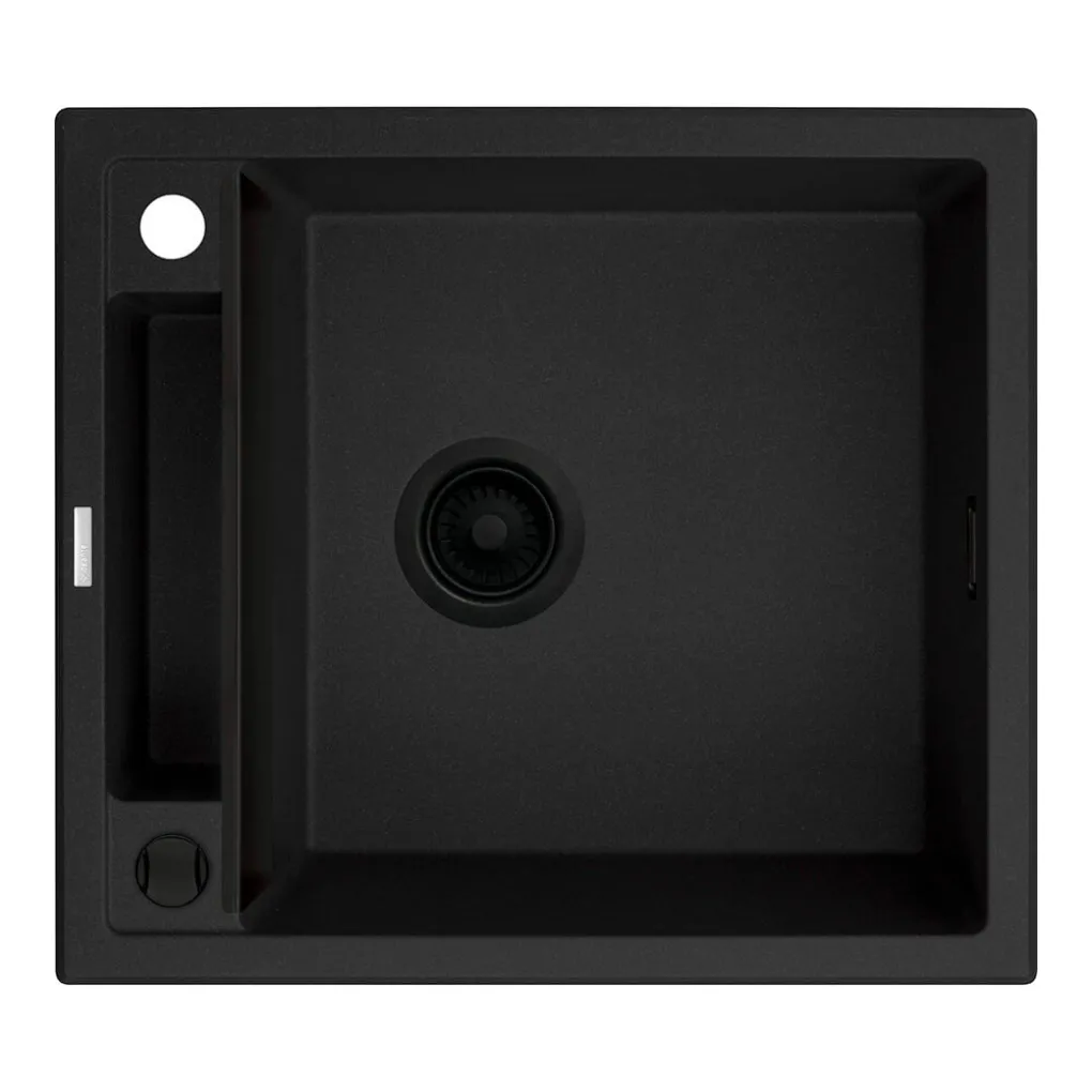 Мийка кухонна Deante Magnetic, граніт, без крила, чорний (ZRM_N103)- Фото 1