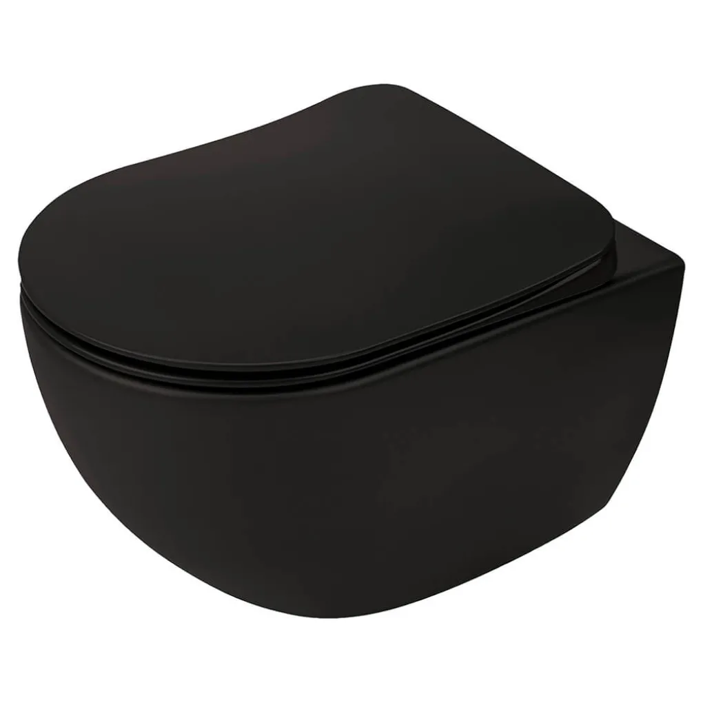 Унітаз підвісний Deante Peonia безобідковий, сидіння в комплекті, чорний (CDEDNZPW)- Фото 2