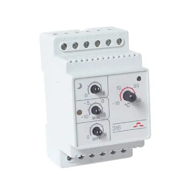 Терморегулятор для теплого пола Devi DEVIreg 316, DIN 16A (140F1075)