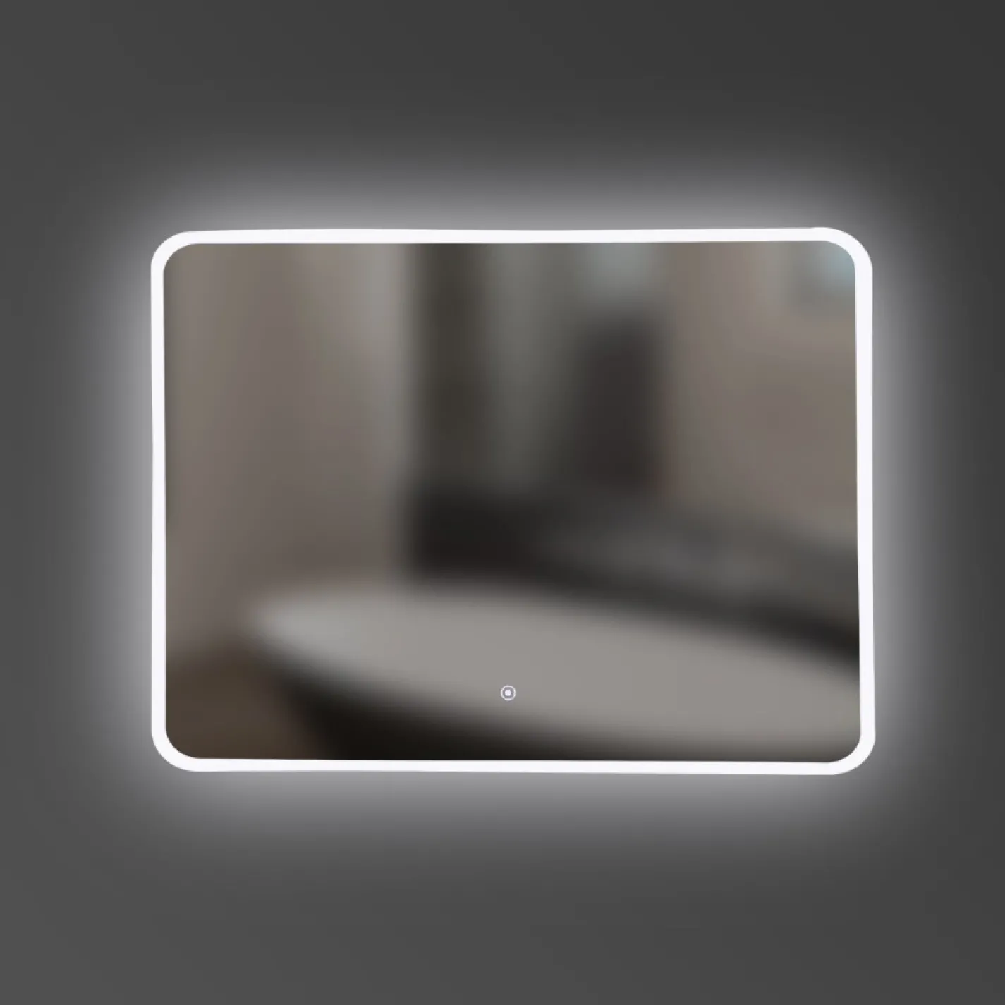 Зеркало Devit Acqua 800x600, округлое, с LED-подсветкой (5257281) - Фото 1